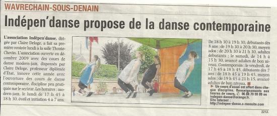 Représentation de l'association à la fete des écoles de Wavrechain en juin 2010